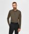 Selected HommeBerg Long Sleeve Knit Polo Noos Teak (#655341)