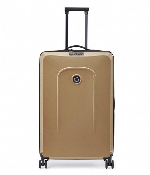 Senz  Foldaway Large Check In Trolley Champagne Brown (0235)