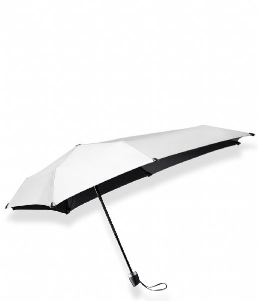 Mini foldable storm umbrella Shiny silver The Little Green Bag