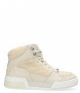 Shabbies Mid Top Sneaker Nappa Leather Fur Detail Offwhite (3002)