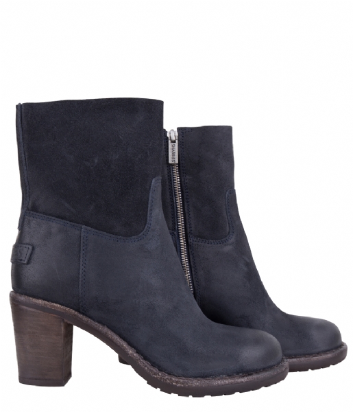 Shabbies  Ankle Boots High Waxed Suede waxed suede dark blue