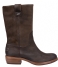 Shabbies  Boots Midi Waxed Suede waxed suede dark olive