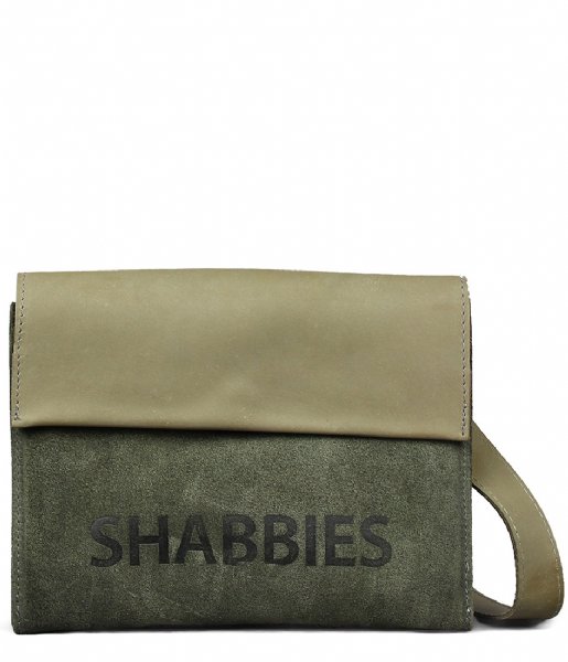 Shabbies  Crossbody Small Waxed Suede Polished waxed suede green 