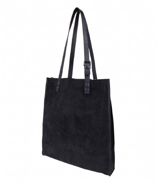 Shabbies  Shoppingbag Waxed Suede Polished  waxed suede dark blue 