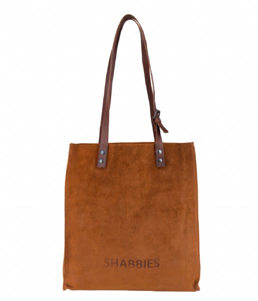 Shabbies  Shoppingbag Waxed Suede Polished  waxed suede orange