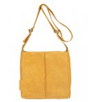Shabbies Crossbodytassen Shoulderbag Medium Suede Geel shabbies kopen in de aanbieding