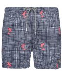 Shiwi Zwembroeken Swim Short Modern Check Palm Rood shiwi kopen in de aanbieding