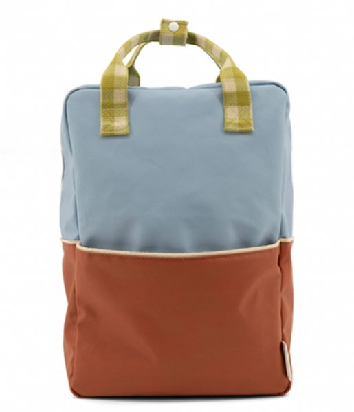 Sticky Lemon  Backpack Large Colourblocking Blueberry Willow Brown Pear Green
