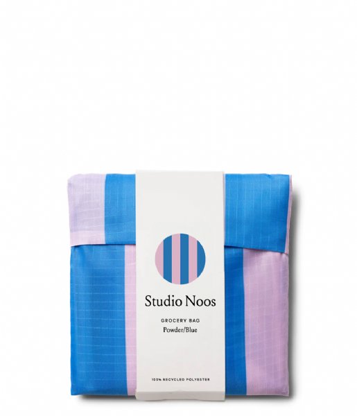 Studio Noos  Powder Blue Striped Grocery Bag Powder Blue Striped