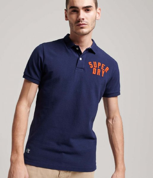 Vet keuken geest Superdry Polo Vintage Superstate Polo Rich Navy (ADQ) | The Little Green Bag