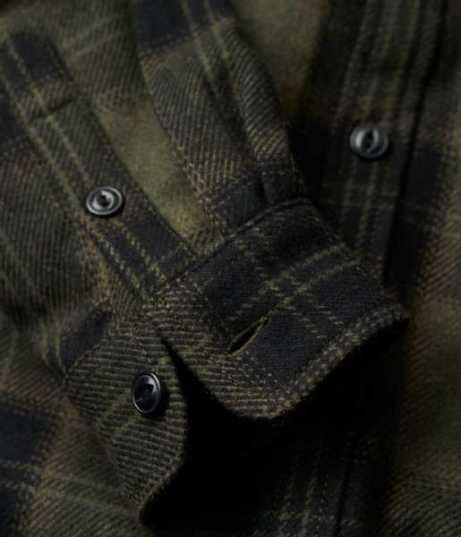 Superdry  Wool Miller Overshirt Roderick Check Olive (9ZB)