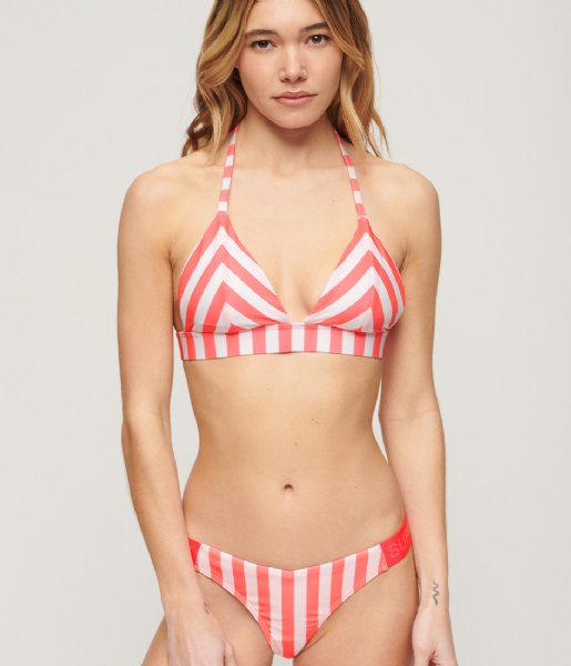 Superdry  Stripe Cheeky Bikini Bottoms Pink Stripe (2U6)