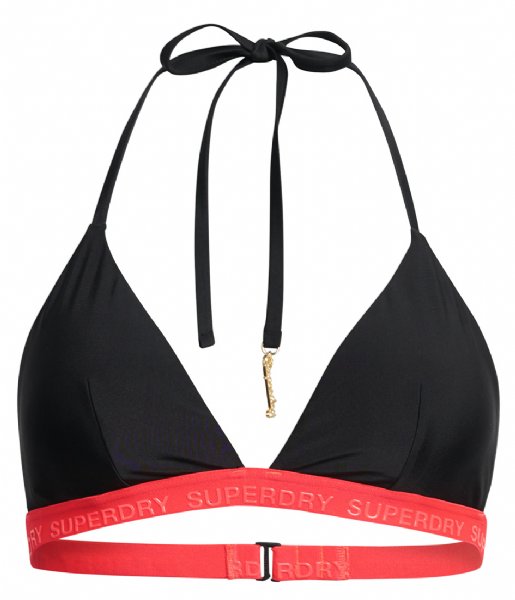 Superdry  Triangle Elastic Bikini Top Black (02A)