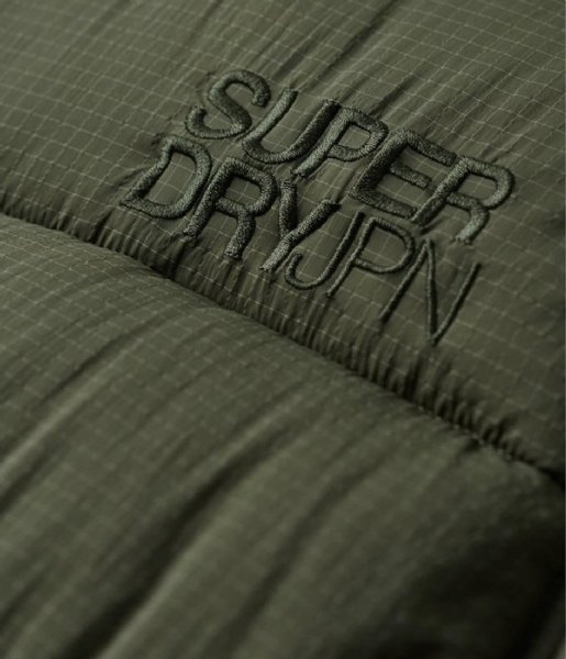 Superdry  Ripstop Longline Puffer Jacket Football Dark Moss Grid (9US)