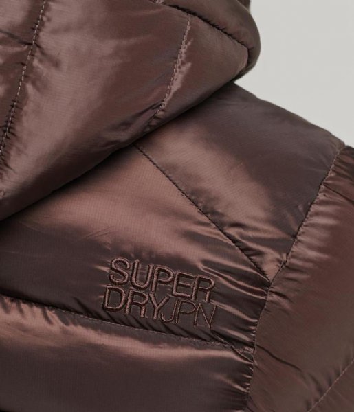 Superdry  Hooded Fuji Padded Jacket Dark Oak Brown (8PZ)