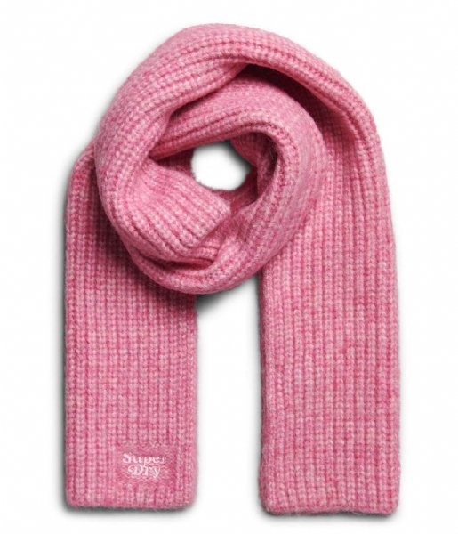 Superdry  Rib Knit Scarf Chateau Rose Pink (1JM)
