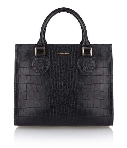 alabama medium croco black (000007) supertrash | the little green bag