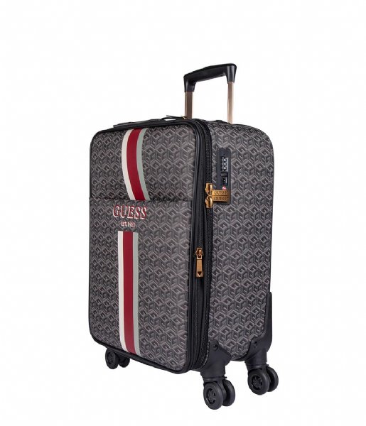 Guess Walizki na bagaż podręczny Vikky 18 Inch 8-Wheeler Charcoal Logo