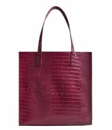 Ted Baker Croccon Imitation Croc Large Icon Bag Deep Purple (60)