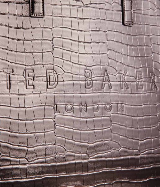 Ted Baker  Croccon Imitation Croc Large Icon Bag Gunmetal (04)