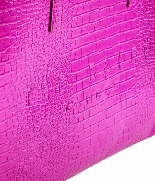 Ted Baker  Croccon Imitation Croc Large Icon Bag Mid Pink (53)