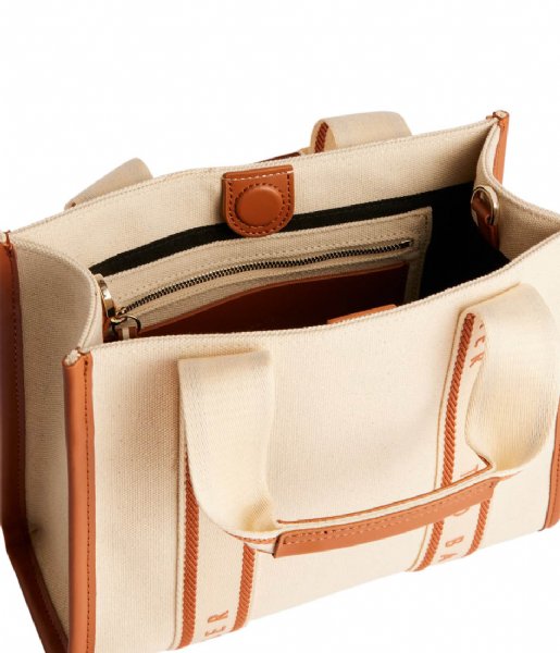 Ted Baker  Georjea Branded Webbing Canvas Small Tote Natural
