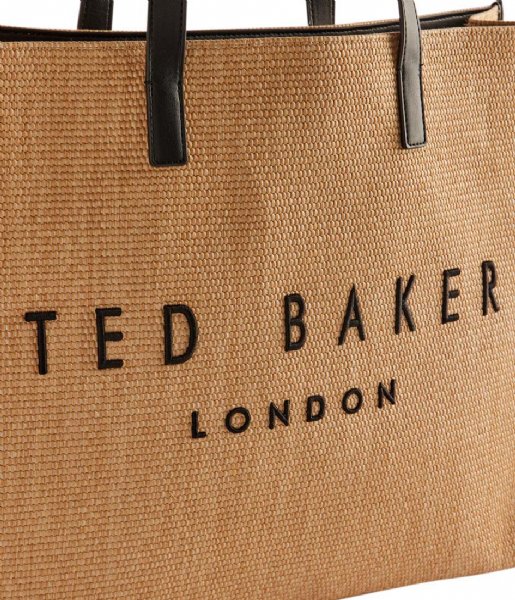 Ted Baker  Pallmer Faux Raffia Large Icon Bag Natural