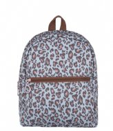 The Little Green Bag Backpack Ice Leopard Small Ice Blue (792)
