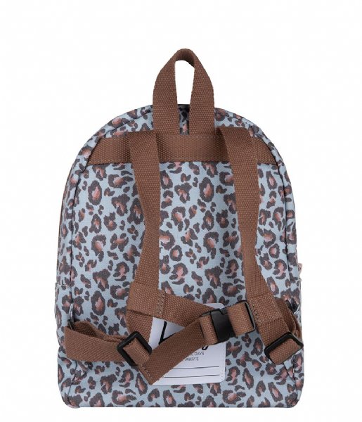 The Little Green Bag  Backpack Ice Leopard Small Ice Blue (792)