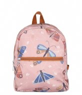 The Little Green Bag Backpack Sweet Butterflies Small Pink (640)