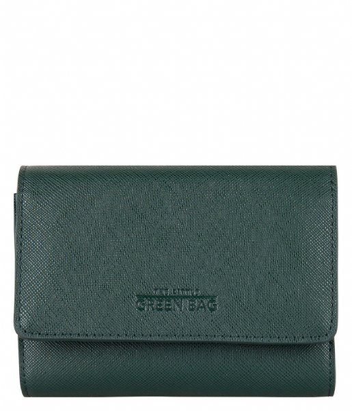 The Little Green Bag Tri-fold portemonnee Wallet Heath emerald