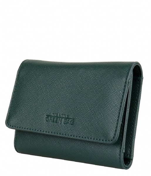 The Little Green Bag Tri-fold portemonnee Wallet Heath emerald