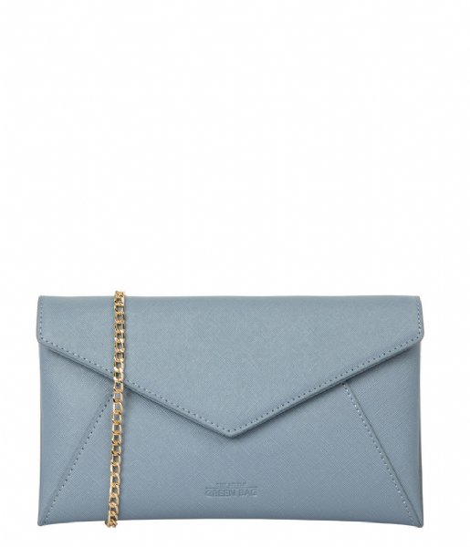 The Little Green Bag  Celeste Envelope Crossbody Grey Blue (145)
