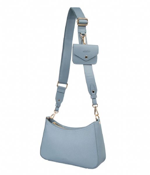 The Little Green Bag  Baguette Xara Grey Blue (145)