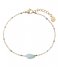 The Little Green Bag  Amazonite Gem Bracelet X My Jewellery gold colored