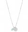 The Little Green Bag Ketting Coin With Amazonite Gem Necklace X My Jewellery silver colored