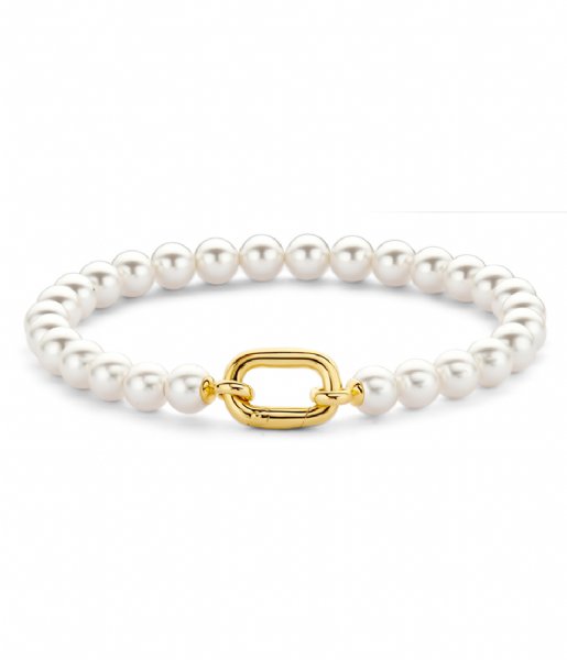 TI SENTO - Milano  925 Sterling Silver Bracelet 23037YP Pearl with yellow gold plated