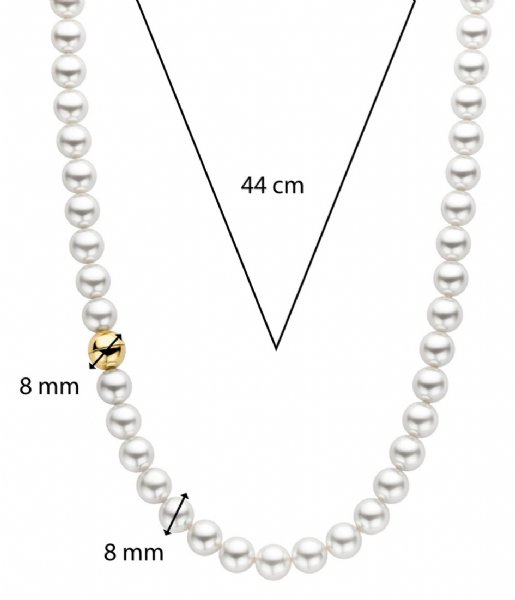 TI SENTO - Milano  Necklace 34016YP Pearl Yellow Plated
