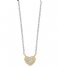 TI SENTO - Milano  925 Sterling Silver Necklace 3899ZY Zirconia white yellow gold plated