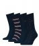Tommy HilfigerMen Sock 4-Pack Tin Giftbox Stripe Dot Navy (001)