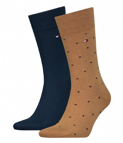 Tommy Hilfiger  Sock 2-Pack Dot Khaki (002)