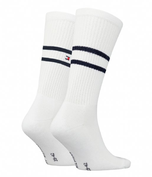 Tommy Hilfiger  Sock 2-Pack Sport Patch Boucle White / Navy (001)