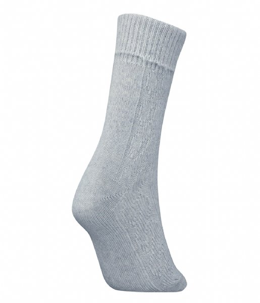 Tommy Hilfiger  Sock 1P Cable Wool Mid Grey Melange (004)