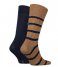 Tommy Hilfiger  Sock 2-Pack Neppy Stripe Khaki (003)