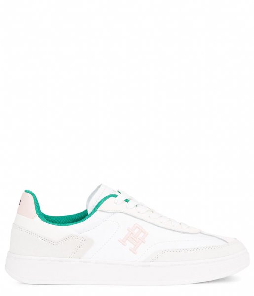 Tommy Hilfiger  Th Heritage Court Sneakers White-Olympic Green (0K4)