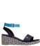 Tommy Hilfiger  Colorful Wedge Satin Blue Mix (0G3)