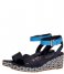Tommy Hilfiger  Colorful Wedge Satin Blue Mix (0G3)