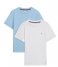 Tommy Hilfiger  2-Pack Cn Tee Short Sleeve White-Well Water Blue (0Y0)