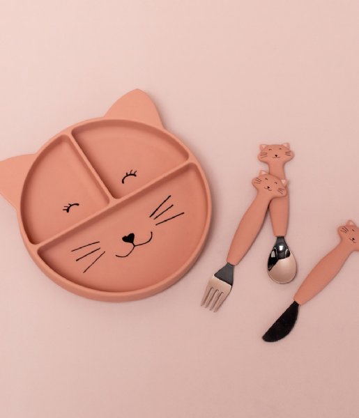 Trixie  Silicone Divided Suction Plate Mrs. Cat Mrs. Cat