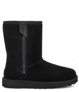 UGG W Classic Short Bailey Zip Black (BLK)